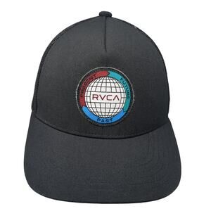 RVCA Present Future Past Snapback Trucker Hat Black OS Adjustable Mesh Back